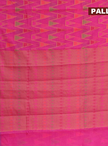 Semi chanderi saree pink and with allover thread weaves and woven border - {{ collection.title }} by Prashanti Sarees