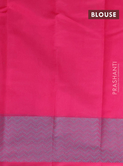 Semi chanderi saree pink and with allover thread weaves and woven border - {{ collection.title }} by Prashanti Sarees