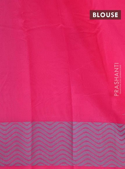 Semi chanderi saree pink and with allover thread weaves and woven border - {{ collection.title }} by Prashanti Sarees