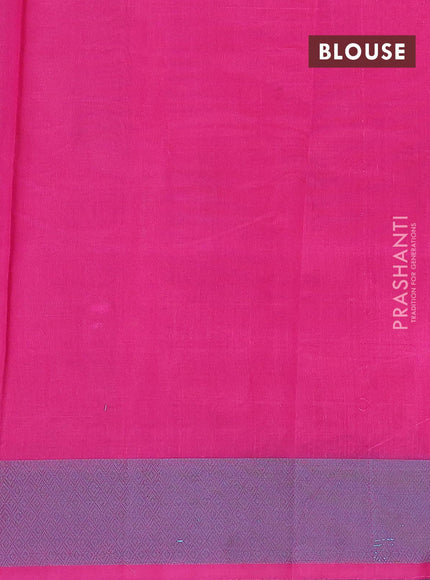 Semi chanderi saree pink and with allover thread weaves and woven border - {{ collection.title }} by Prashanti Sarees