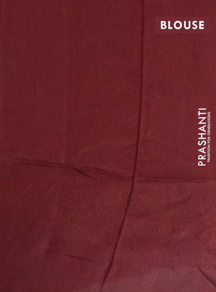 Semi dola saree deep maroon with allover batik prints and kanjivaram style border - {{ collection.title }} by Prashanti Sarees