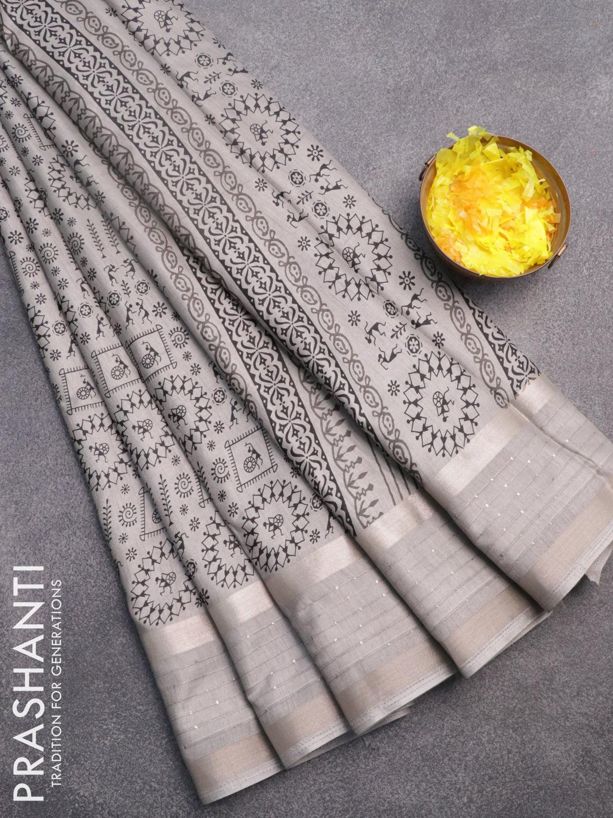 Aadhuri Baatein -Handpainted - Designer Cotton Silk Saree – Trendy Touch  Boutique