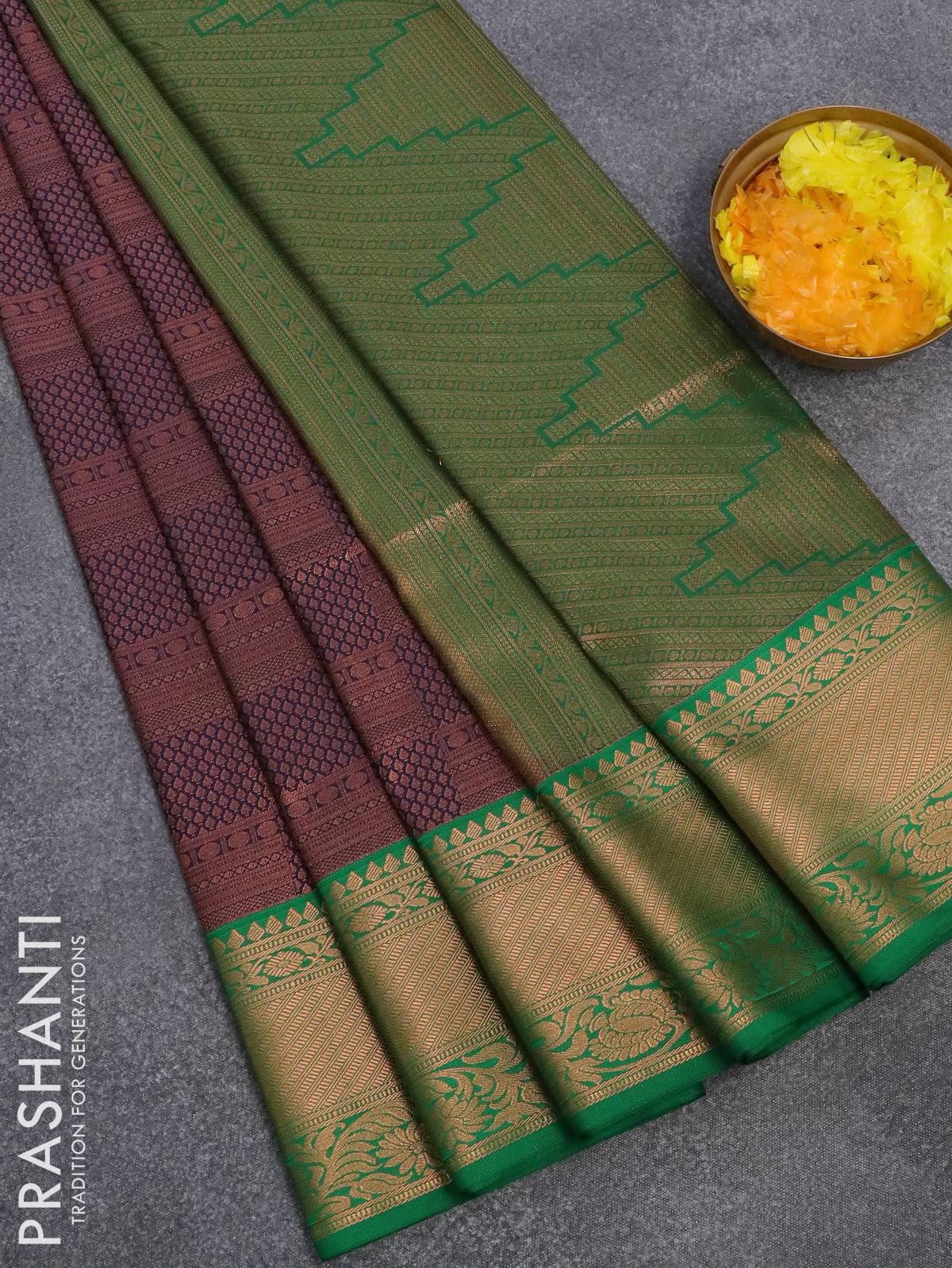 Handloom Kanjivaram Silk Black Saree Online Shopping USA UK UAE – Sunasa