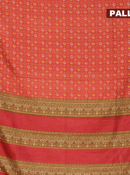 Semi matka saree red shade with allover patola prints and zari woven border - {{ collection.title }} by Prashanti Sarees