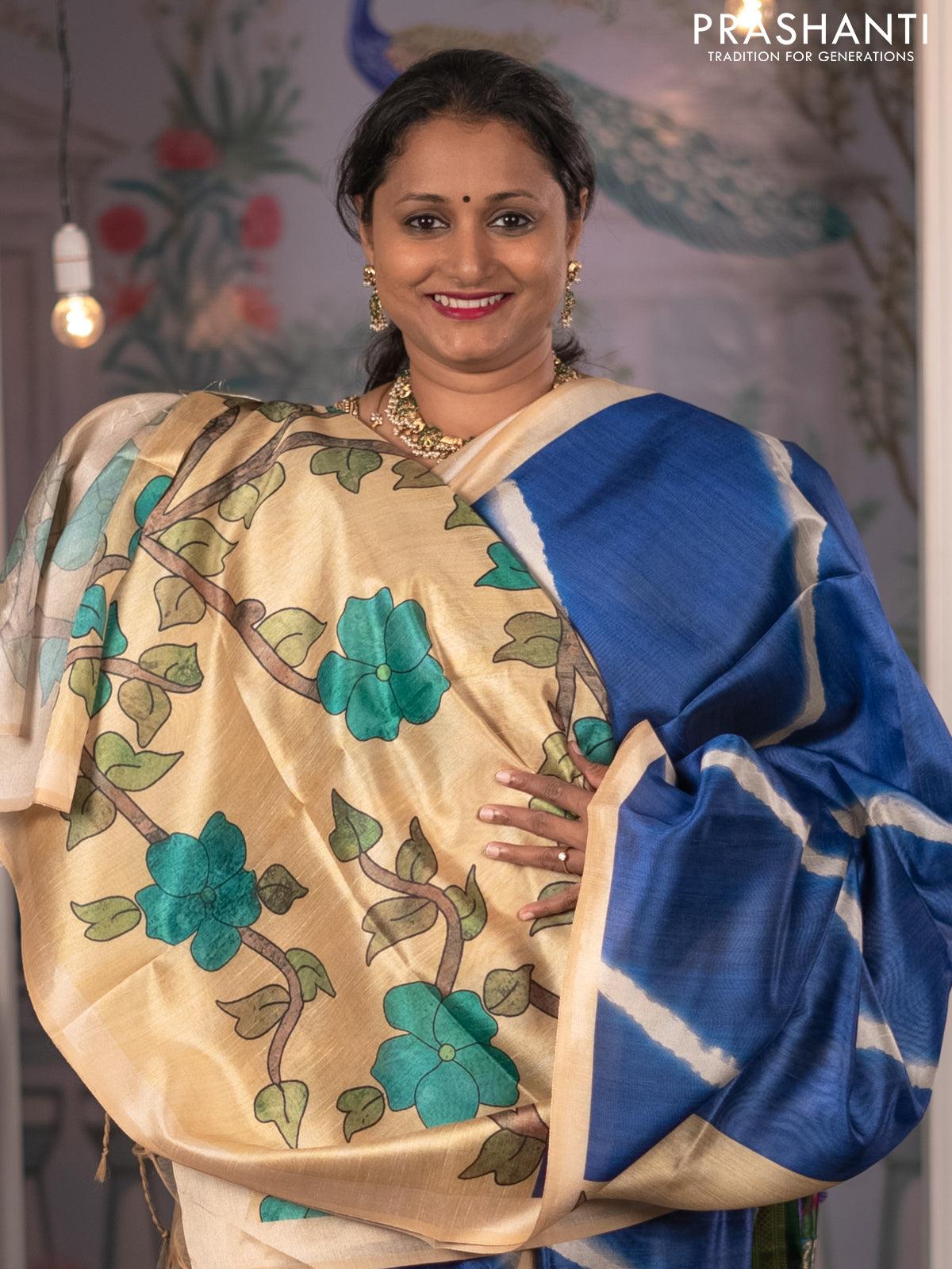 Chappa saree yellow shade and deep maroon with allover kalamkari print – Prashanti  Sarees