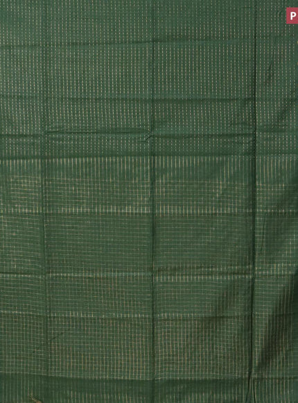 Semi tussar saree green with allover zari weaves and seperate embroidery work blouse - {{ collection.title }} by Prashanti Sarees