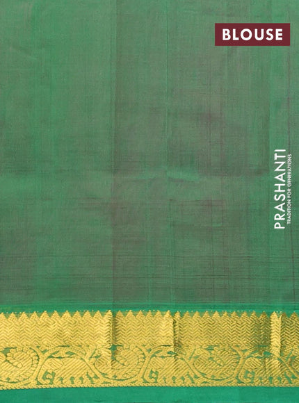 Silk cotton saree pink and dual shade of green with zari woven buttas and zari woven border - {{ collection.title }} by Prashanti Sarees