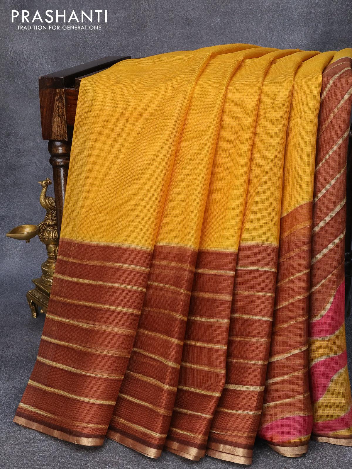 Peach Resham Embroidery Cotton Silk Kota Saree - Kota Dunes | Shop Online  at Ethnickart India's Best Ethnic Weares & Wares