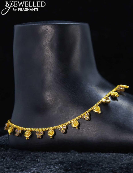 Antique anklet with stone - {{ collection.title }} by Prashanti Sarees