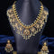 Antique guttapusalu necklace with kemp and cz stones - {{ collection.title }} by Prashanti Sarees