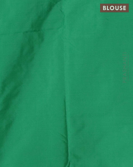 Arani semi silk saree dual shade of green and green with allover copper zari weaves in borderless style - {{ collection.title }} by Prashanti Sarees