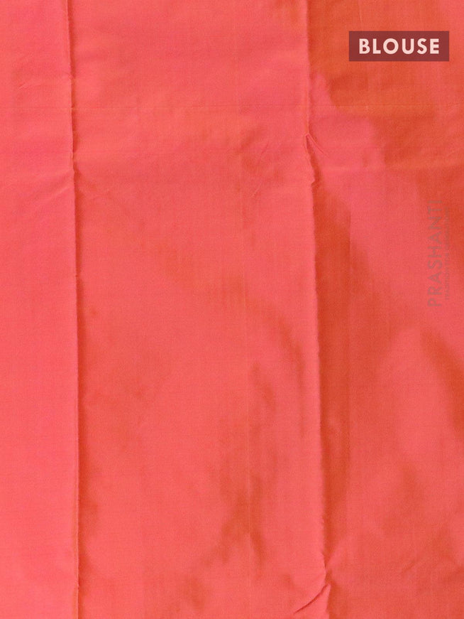 Arani semi silk saree dual shade of pink with allover thread weaves in borderless style - {{ collection.title }} by Prashanti Sarees