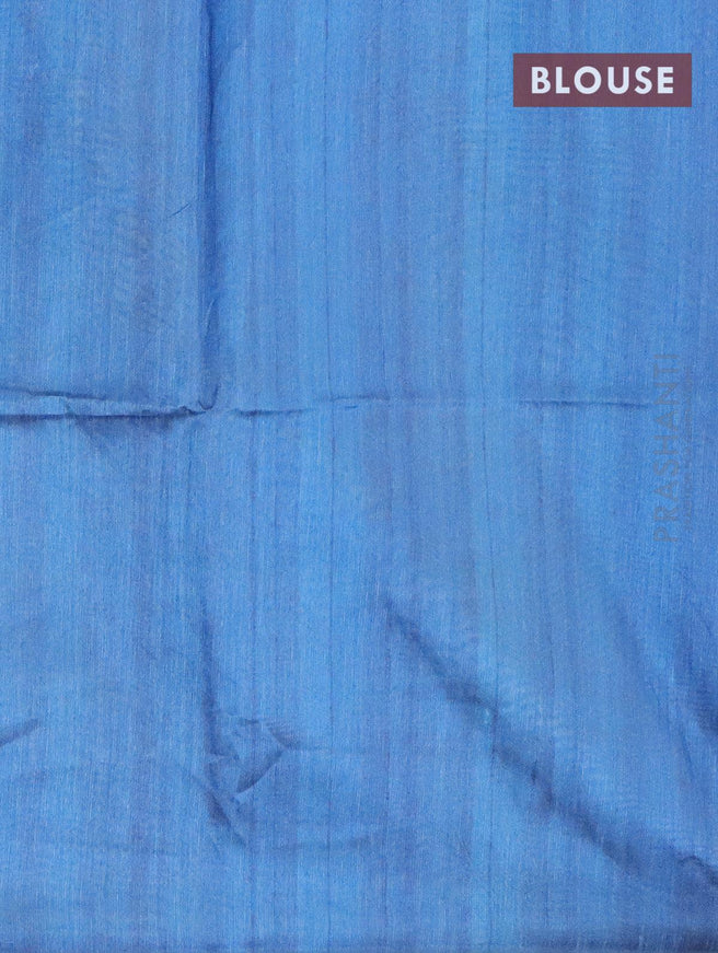 Chappa saree blue and green with allover kalamkari prints and printed border - {{ collection.title }} by Prashanti Sarees