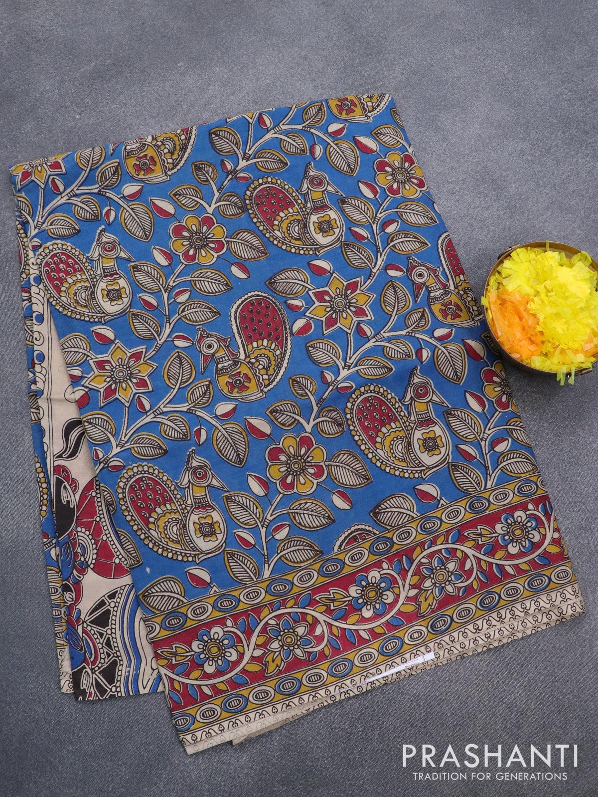 Kalamkari Cotton Sarees by Prashanti | 15 February 2022 | Shop online @  https://www.prashantisarees.com/collections/kalamkari-sarees Kalamkari is  one of the oldest methods of painting or printing patterns on... | By  Prashanti | Hello