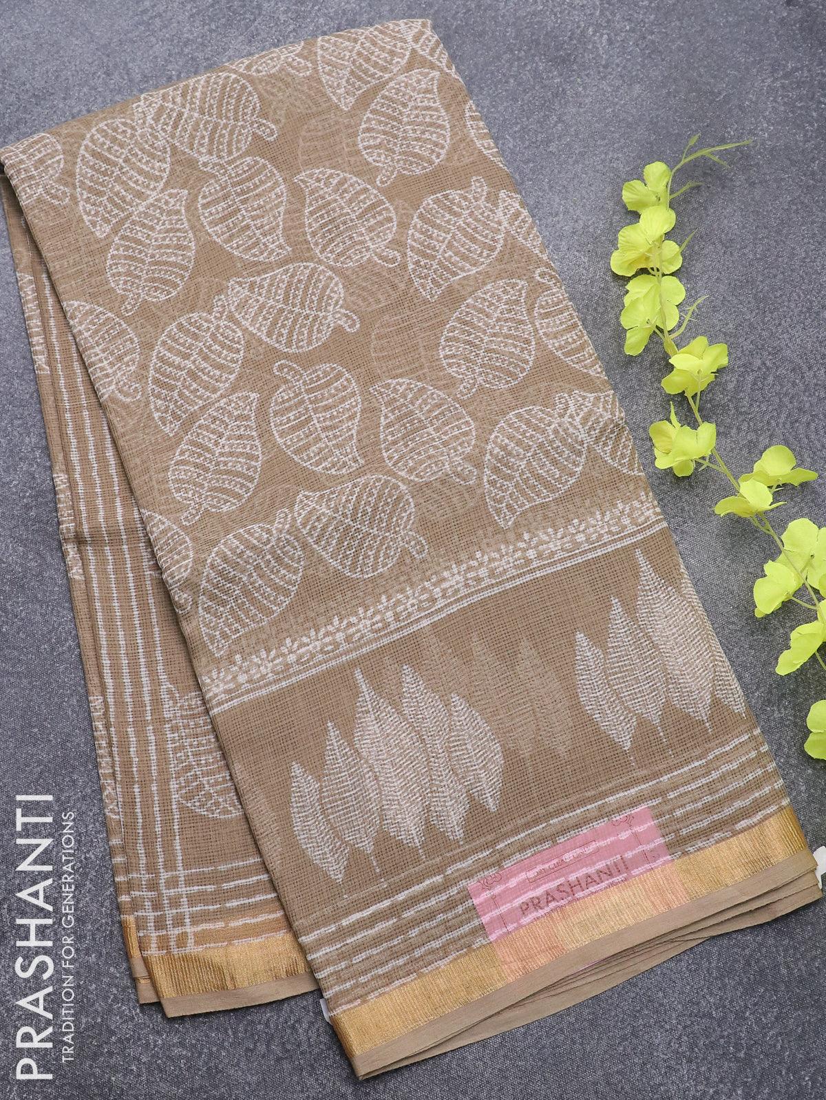 Pure Kota Doria Embroidery Saree with Blouse . – fab-persona