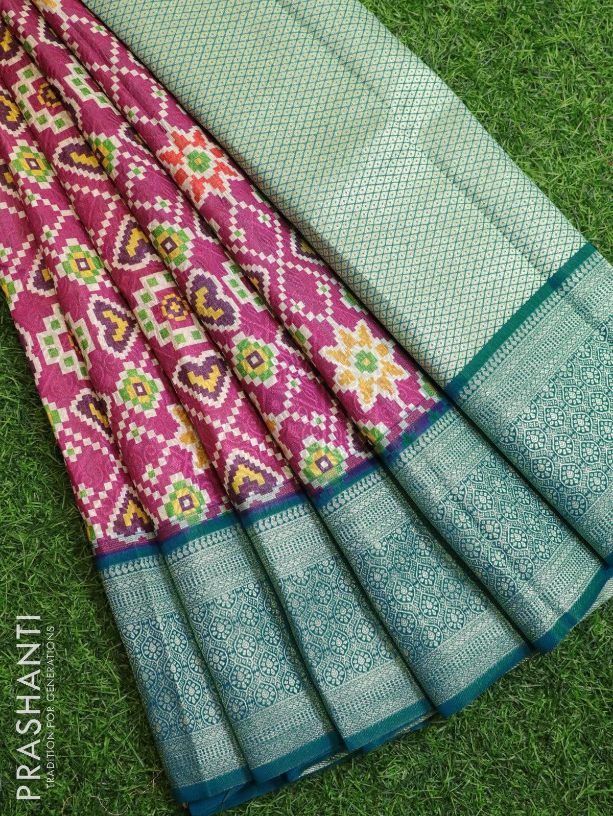Plain Silk Two Tone and Reversible Soft Silk Saree in Hot Pink Colour -  Etsy | Satin saree, Saree designs, Soft silk sarees