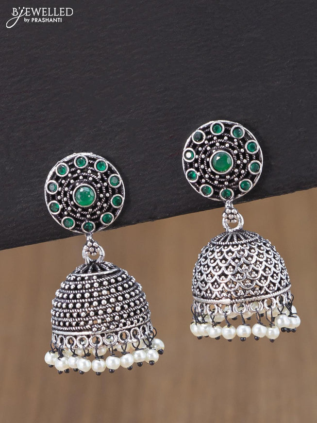 Oxidised Jhumkas by Prashanti. – Prashanti Sarees