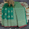 Semi banarasi uppada saree dual shade of teal green with allover zari woven floral buttas and zari woven border - {{ collection.title }} by Prashanti Sarees