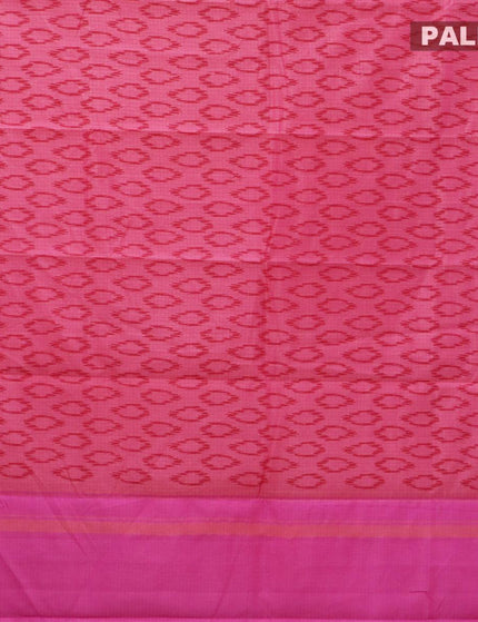 Semi raw silk saree pink with allover ikat butta prints and woven border - {{ collection.title }} by Prashanti Sarees