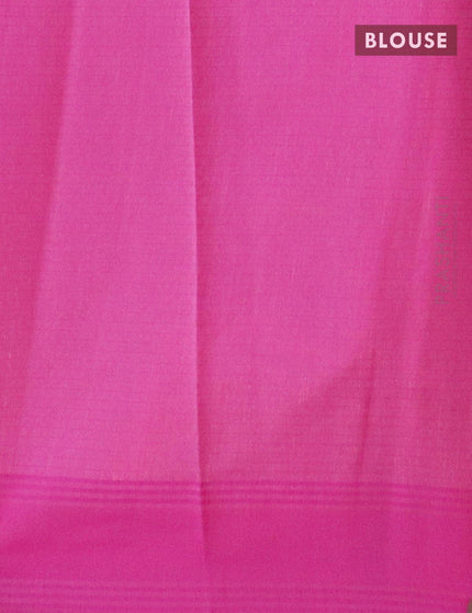 Semi raw silk saree pink with allover ikat butta prints and woven border - {{ collection.title }} by Prashanti Sarees