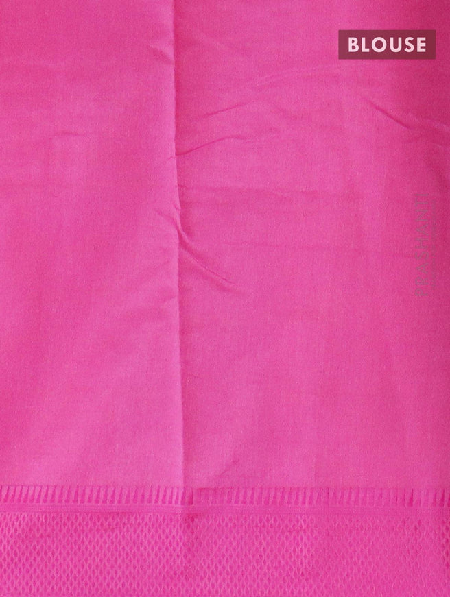 Semi raw silk saree pink with paisley butta prints and woven border - {{ collection.title }} by Prashanti Sarees