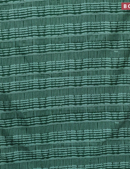 Semi tussar saree green with allover prints and zari woven border - {{ collection.title }} by Prashanti Sarees