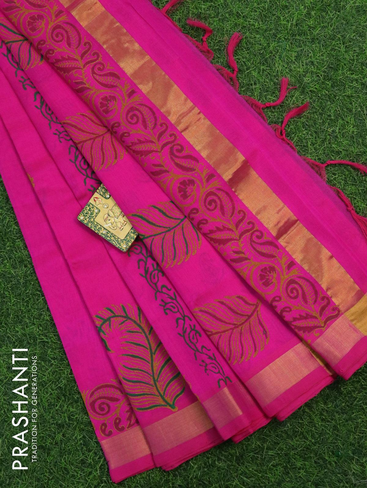 Semi tussar saree off white allover embroidery work buttas and embroid – Prashanti  Sarees