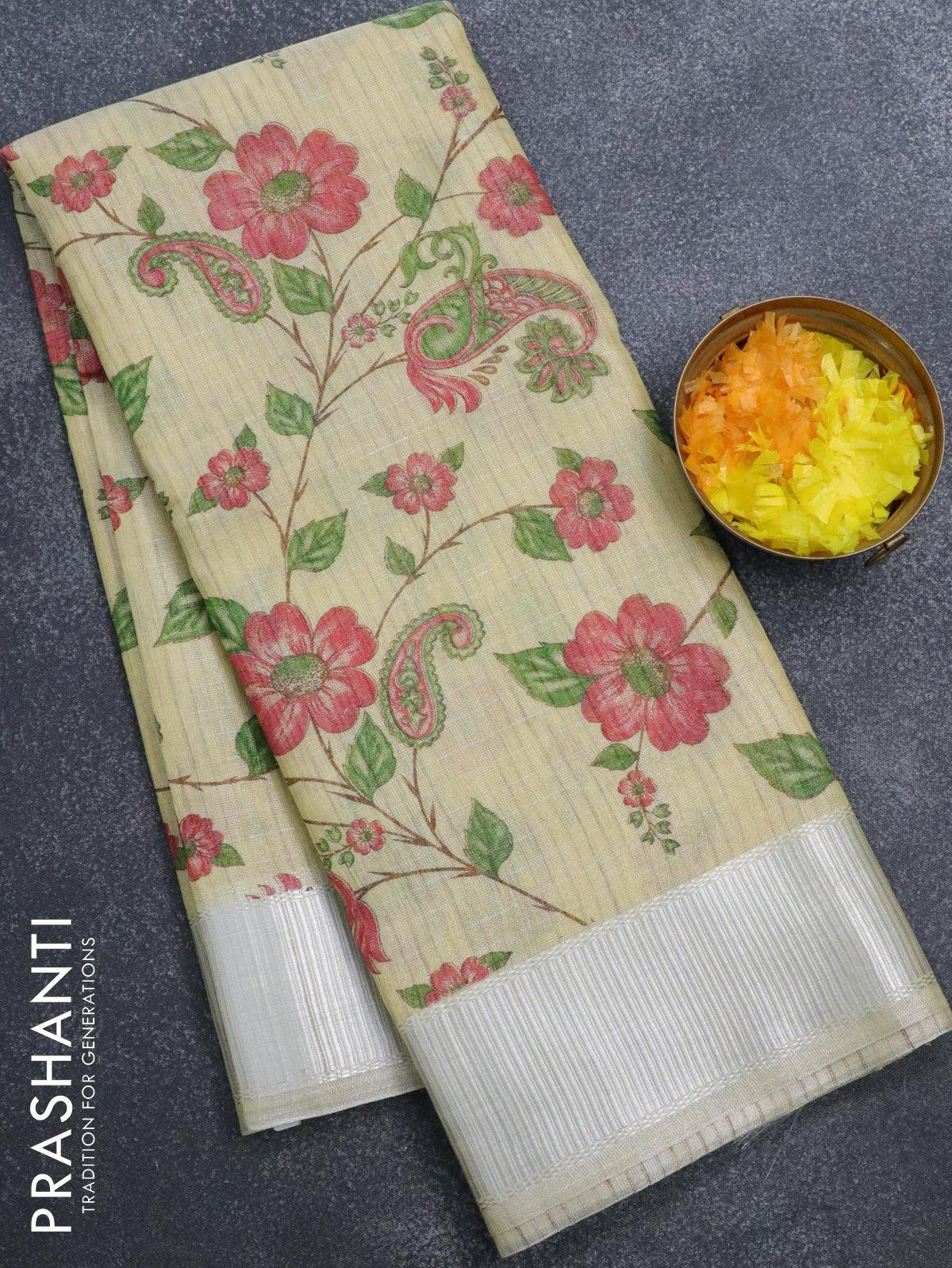 Linen Cotton Sarees by Prashanti - YouTube